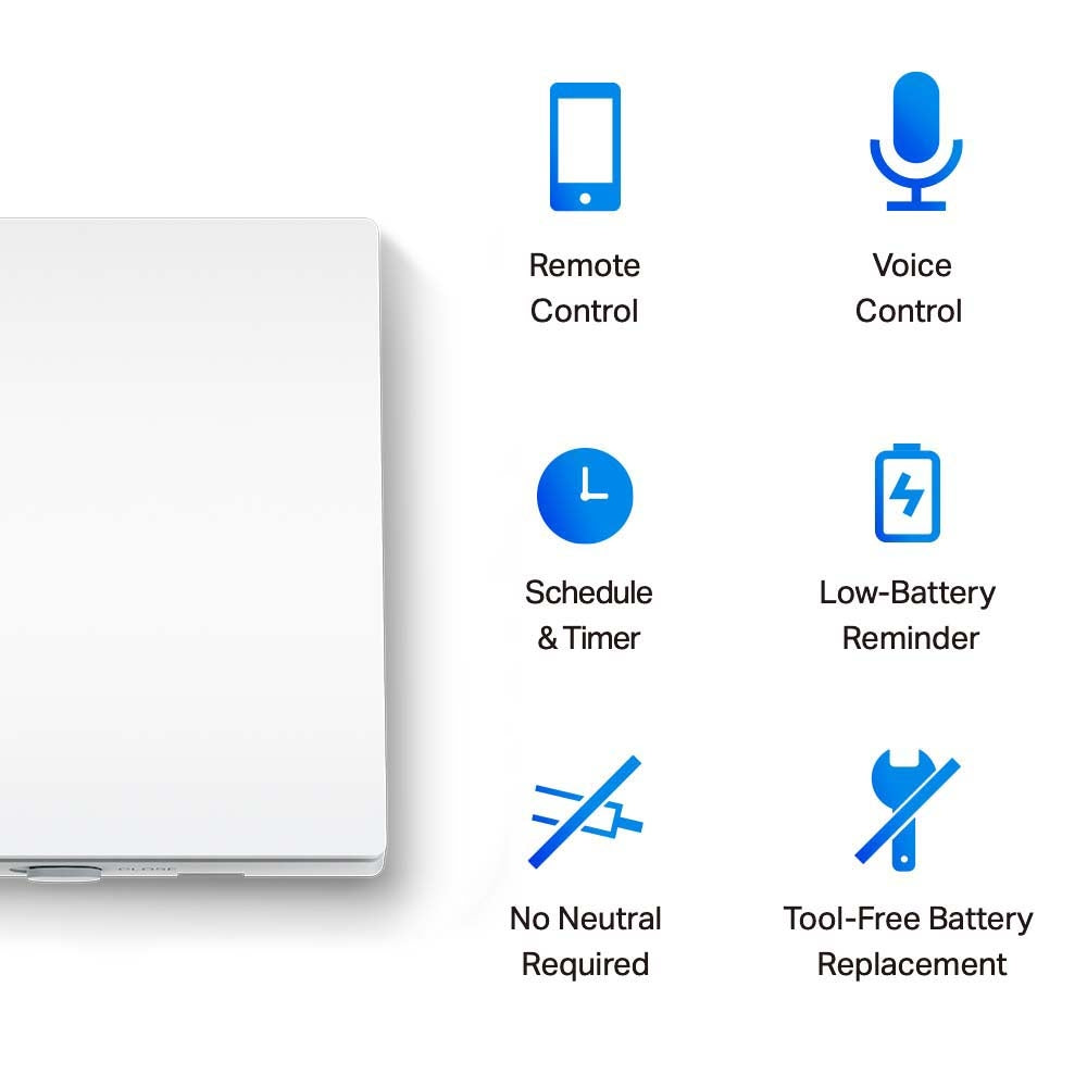 TP-Link Tapo S210 Smart Light Switch, 1-Gang 1-Way TP-Link Tapo S210 Smart Light Switch, 1-Gang 1-Way